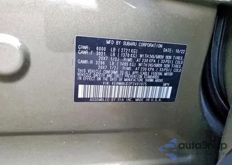 2023 Subaru Ascent Limited z USA, uszkodzony, nr VIN 4S4WMAUD2P3401975